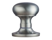 Carlisle Brass Manital Victorian Mushroom Solid Half Sprung Mortice Door Knob (Face Fixed), Satin Chrome - M35SCP (sold in pairs)