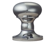 Carlisle Brass Manital Victorian Mushroom 56mm Diameter Base Unsprung Mortice Door Knob (Face Fixed), Polished Chrome - M35USCP (sold in pairs)