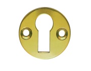Carlisle Brass Round Flat Standard Profile Escutcheon (31mm Diameter), Polished Brass - M41