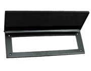 Prima Horizontal Internal Door Tidy With Draught Excluder (260mm x 88mm OR 310mm x 115mm), Matt Black - MB2012B