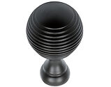 Prima Queen Anne Reeded Solid Cupboard Knobs Without Rose (32mm Or 38mm), Matt Black - MB2039A