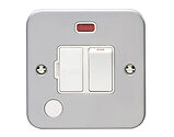 Carlisle Brass Eurolite Utility 13 Amp Switched Fuse Spur With Flex Outlet With Neon, Metal Clad - MCSWFNFOW