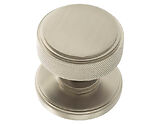 Atlantic Millhouse Brass Harrison Solid Brass Knurled Mortice Knob On Concealed Fix Rose, Satin Nickel - MH450KSMKSN (sold in pairs)