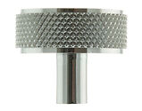Atlantic Millhouse Brass Hargreaves Disc Knurled Cabinet Knob On Concealed Fix, Polished Chrome - MHCK1935PC