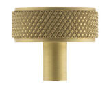 Atlantic Millhouse Brass Hargreaves Disc Knurled Cabinet Knob On Concealed Fix, Satin Brass - MHCK1935SB