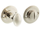 Atlantic Millhouse Brass Solid Brass Oval Bathroom Turn & Release, Polished Nickel - MHOWCPN