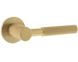 Atlantic Millhouse Brass Mason Designer Door Handles On 5mm Slimline Round Rose, Satin Brass - MHSR500SB (sold in pairs)