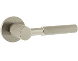 Atlantic Millhouse Brass Mason Designer Door Handles On 5mm Slimline Round Rose, Satin Nickel - MHSR500SN (sold in pairs)