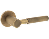 Atlantic Millhouse Brass Mason Designer Door Handles On 5mm Slimline Round Rose, Yester Bronze - MHSR500YB (sold in pairs)