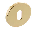 Atlantic Millhouse Brass Standard Profile Escutcheons On 5mm Slimline Round Rose, Polished Brass - MHSRKPB (sold in pairs)