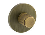 Atlantic Millhouse Brass Knurled Bathroom Turn & Release On 5mm Slimline Round Rose, Yester Bronze - MHSRKWCYB