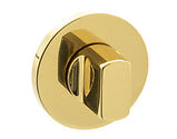 Atlantic Millhouse Brass Bathroom Turn & Release On 5mm Slimline Round Rose, Polished Brass - MHSRWCPB