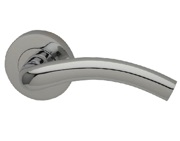 Intelligent Hardware Mirage Door Handles On Round Rose, Polished Chrome - MIR.09.CP (sold in pairs) 