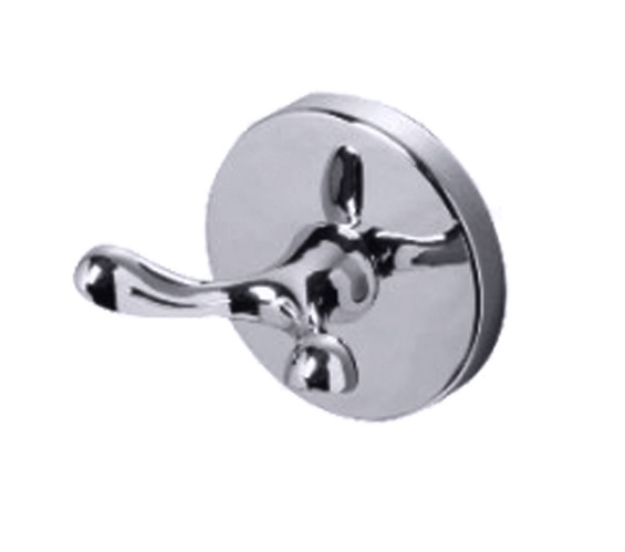Prima Lily Collection Double Robe Hook, Polished Chrome - ML23