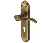 Heritage Brass Verona Antique Brass Door Handles - MM624-AT (sold in pairs)
