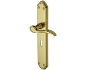 Heritage Brass Verona Long Polished Brass Door Handles - MM824-PB (sold in pairs)