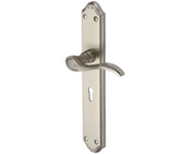 Heritage Brass Verona Long Satin Nickel Door Handles - MM824-SN (sold in pairs)