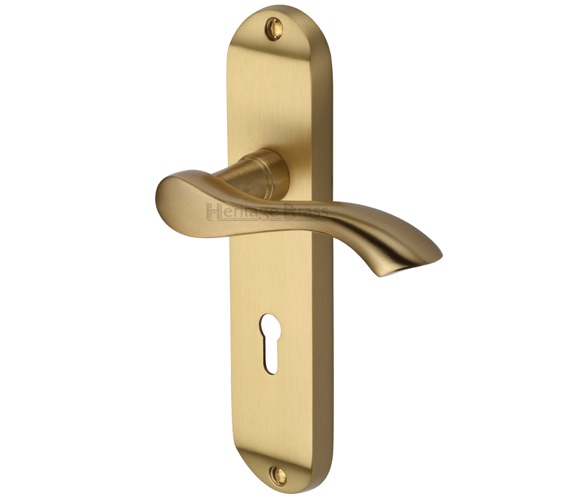 Heritage Brass Algarve Satin Brass Door Handles - MM924-SB (sold
