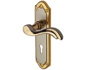 Heritage Brass Lisboa Jupiter Finish Satin Nickel With Gold Edge Handles - MM991-JP (sold in pairs)