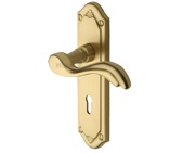 Heritage Brass Lisboa Satin Brass Door Handles - MM991-SB (sold in pairs)