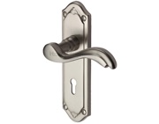 Heritage Brass Lisboa Satin Nickel Door Handles - MM991-SN  (sold in pairs)