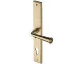 Heritage Brass Colonial Multi-Point Door Handles (Left OR Right Hand, 92mm C/C), Satin Brass - MP1932-SB (sold in pairs)