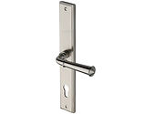 Heritage Brass Colonial Multi-Point Door Handles (Left OR Right Hand, 92mm C/C), Satin Nickel - MP1932-SN (sold in pairs)