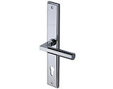 Heritage Brass Bauhaus Multi-Point Door Handles (Left OR Right Hand, 92mm C/C), Polished Chrome - MP2259-PC (sold in pairs)