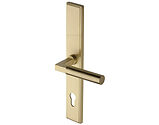 Heritage Brass Bauhaus Multi-Point Door Handles (Left OR Right Hand, 92mm C/C), Satin Brass - MP2259-SB (sold in pairs)