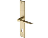 Heritage Brass Gio Multi-Point Door Handles (Left OR Right Hand, 92mm C/C), Satin Brass - MP4189-SB (sold in pairs)