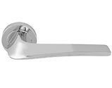 Carlisle Brass Manital Master Door Handles On Round Rose, Polished Chrome - MS5CP (sold in pairs)