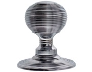 Atlantic Old English Ripon Solid Brass Reeded Mortice Knob, Polished Chrome - OE50RMKPC (sold in pairs)