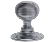Atlantic Old English Ripon Solid Brass Reeded Mortice Knob, Satin Chrome - OE50RMKSC (sold in pairs)