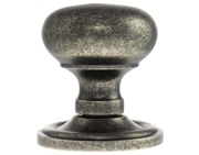 Atlantic Old English Harrogate Solid Brass Mushroom Mortice Knob, Distressed Silver - OE58MMKDS (sold in pairs)