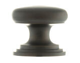 Atlantic Old English Lincoln Solid Brass Victorian Cabinet Knob On Concealed Fix Rose (32mm OR 38mm), Urban Dark Bronze - OEC1232UDB