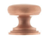 Atlantic Old English Lincoln Solid Brass Victorian Cabinet Knob On Concealed Fix Rose (32mm OR 38mm), Urban Satin Copper - OEC1232USC