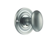 Atlantic Old English Solid Brass Bathroom Turn & Release, Satin Chrome - OEOWCSC