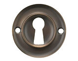 Atlantic Old English Solid Brass Standard Profile Round Escutcheon, Urban Dark Bronze - OERKEUDB (sold in pairs)