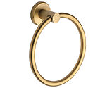 Heritage Brass Oxford Wall Mounted Towel Ring, Satin Brass - OXF-RING-SB