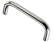 Access Hardware D Shaped Tubular Cabinet handle (100mm Or 150mm C/C), Polished Stainless Steel - P120041P