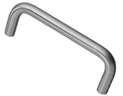 Access Hardware D Shaped Tubular Cabinet handle (100mm Or 150mm C/C), Satin Stainless Steel - P120041S