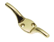 Prima Cleat Hook (76mm Or 102mm), Polished Brass - PB131