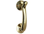 Prima Bow Door Knocker (135mm x 42mm), Polished Brass OR Unlacquered Brass - PB2005
