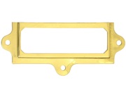 Prima Card & Label Frame Holder (90mm x 35mm), Polished Brass - PB2008B