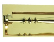 Prima Letter Plate With Grab Handle (254mm x 102mm) , Polished Brass - PB383