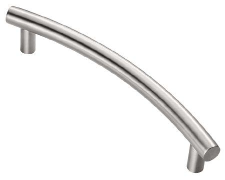 Eurospec Curved T Pull Handles (350mm), Satin Stainless Steel - PCTS1350