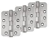 Frisco Eclipse Grade 13 - 4 Inch Stainless Steel Radius Ball Bearing Hinge, Satin Stainless Steel - PK869 (sold in packs of 3)