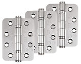Frisco Eclipse Grade 13 - 4 Inch Stainless Steel Radius Ball Bearing Hinge, Polished Stainless Steel - PK872 (sold in packs of 3)