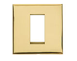 M Marcus Electrical Winchester 1 Module Euro Plate, Polished Brass - PL.W01.2691.G