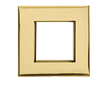 M Marcus Electrical Winchester 2 Module Euro Plate, Polished Brass - PL.W01.2692.G